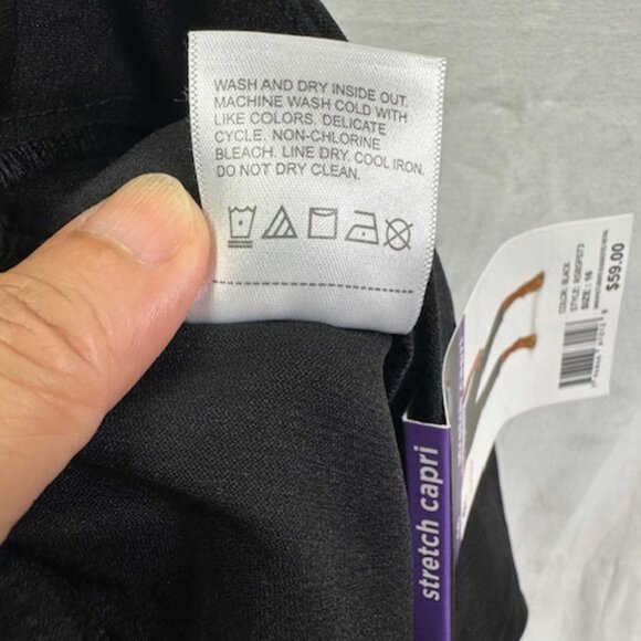 RAFAELLA Women Black Capri Pant Size 16 Comfort Stretch NWT - Picture 12 of 12